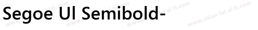 Segoe Ul Semibold字体转换